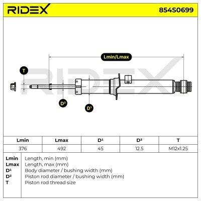 Shock Absorber RIDEX 854S0699 854S0699 - photo 8
