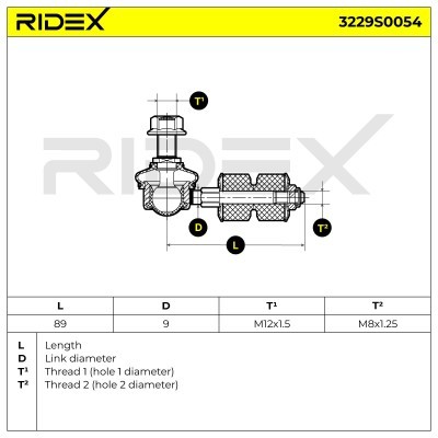 Stabilizer Link RIDEX 3229S0054 3229S0054 - photo 6