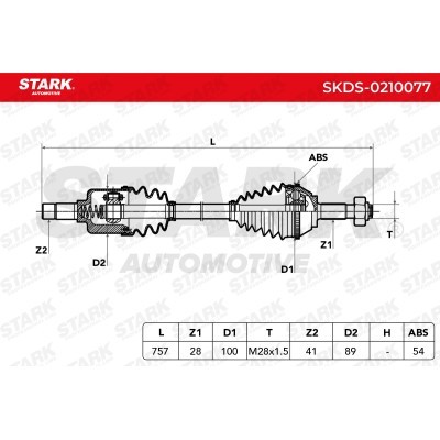 Drive Shaft Stark SKDS-0210077 SKDS-0210077 - photo 7