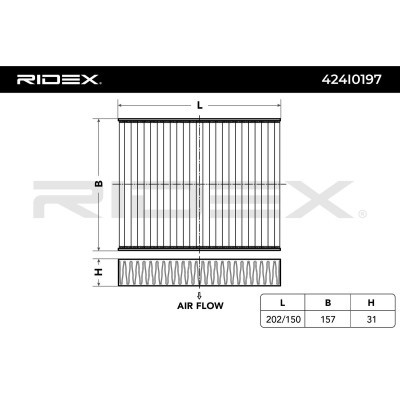 Cabin Air Filter RIDEX 424I0197 424I0197 - photo 3