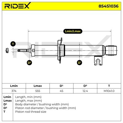 Shock Absorber RIDEX 854S1036 854S1036 - photo 6