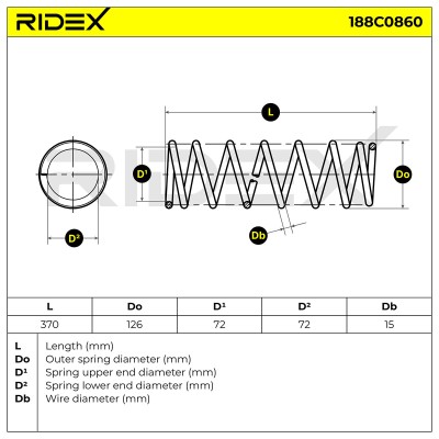 Suspension Spring RIDEX 188C0860 188C0860 - photo 4