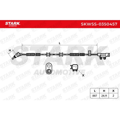 ABS Sensor Stark SKWSS-0350457 SKWSS-0350457 - photo 6