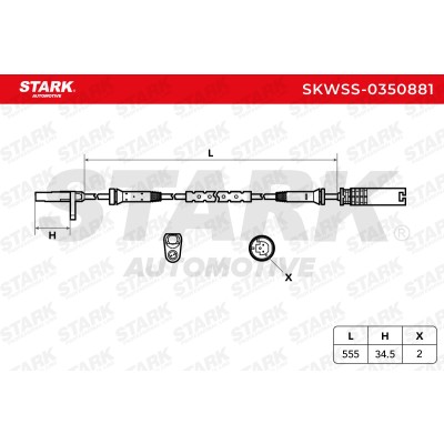 ABS Sensor Stark SKWSS-0350881 SKWSS-0350881 - photo 6