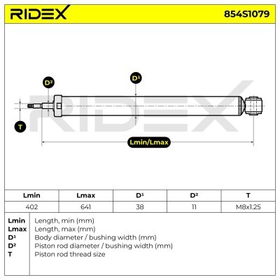 Shock Absorber RIDEX 854S1079 854S1079 - photo 5