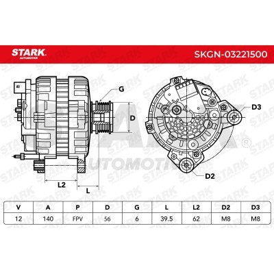 Alternator Stark SKGN-03221500 SKGN-03221500 - photo 5