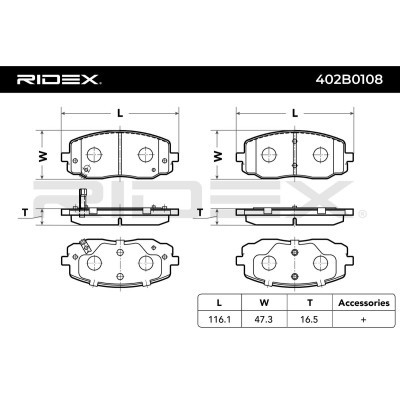 Brake Pads Set RIDEX 402B0108 402B0108 - photo 4