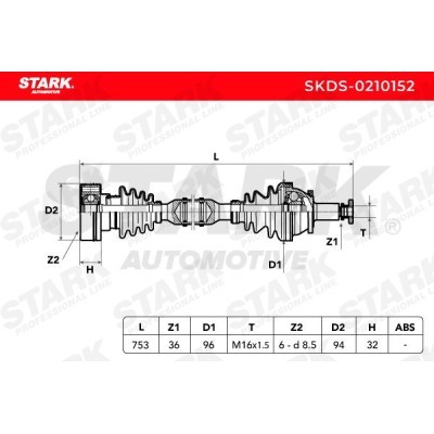 Drive Shaft Stark SKDS-0210152 SKDS-0210152 - photo 5