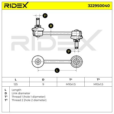 Stabilizer Link RIDEX 3229S0040 3229S0040 - photo 5