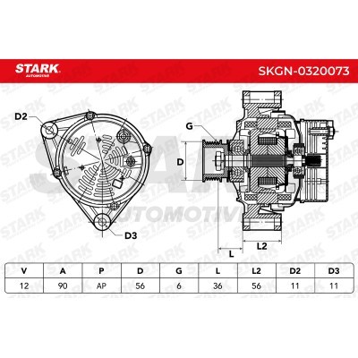 Alternator Stark SKGN-0320073 SKGN-0320073 - photo 6