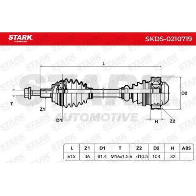 Drive Shaft Stark SKDS-0210719 SKDS-0210719 - photo 7