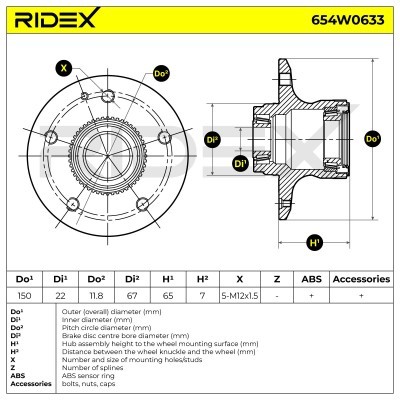Wheel Bearing RIDEX 654W0633 654W0633 - photo 6
