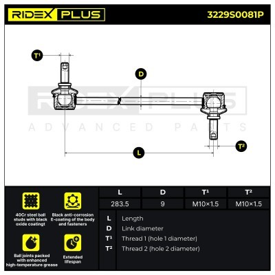 Stabilizer Link RIDEX 3229S0081P 3229S0081P - photo 9