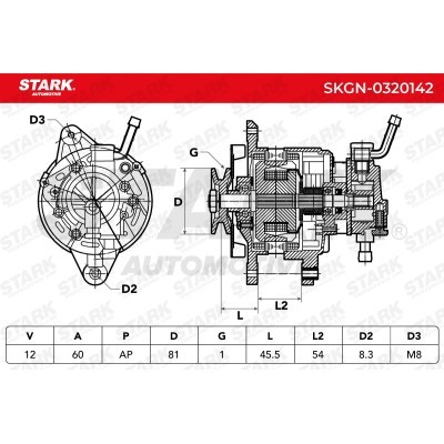 Alternator Stark SKGN-0320142 SKGN-0320142 - photo 7