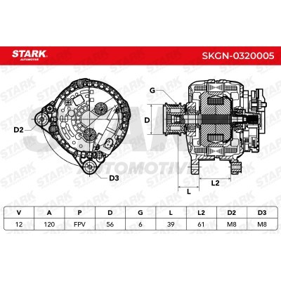 Alternator Stark SKGN-0320005 SKGN-0320005 - photo 7