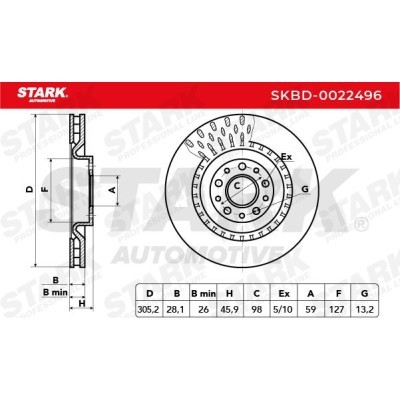 Brake Disc Stark SKBD-0022496 SKBD-0022496 - photo 5