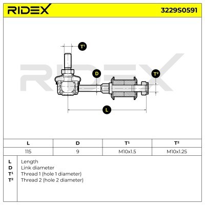 Stabilizer Link RIDEX 3229S0591 3229S0591 - photo 10