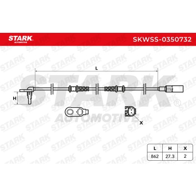 ABS Sensor Stark SKWSS-0350732 SKWSS-0350732 - photo 6