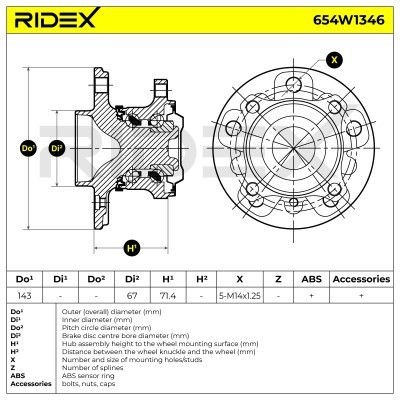 Wheel Bearing RIDEX 654W1346 654W1346 - photo 7