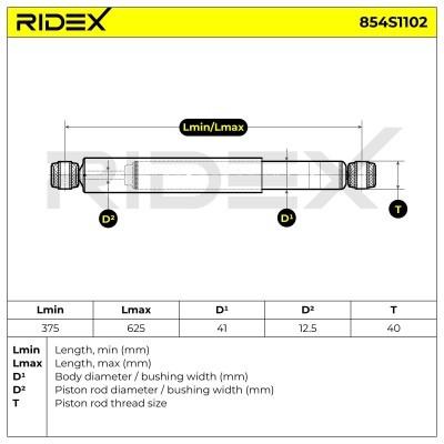 Shock Absorber RIDEX 854S1102 854S1102 - photo 8