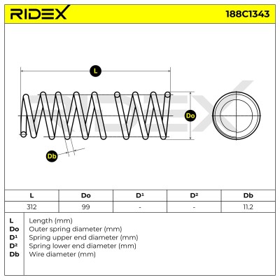 Suspension Spring RIDEX 188C1343 188C1343 - photo 4