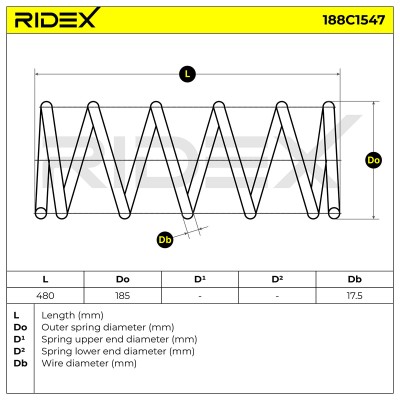 Suspension Spring RIDEX 188C1547 188C1547 - photo 5