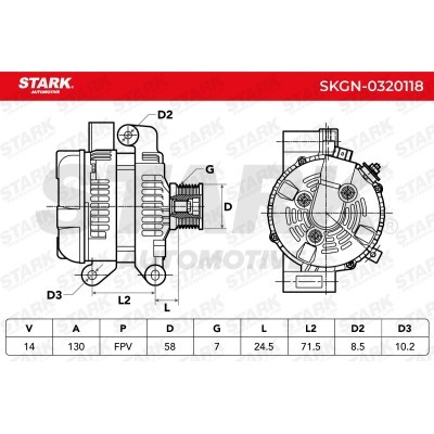 Alternator Stark SKGN-0320118 SKGN-0320118 - photo 6
