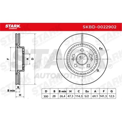 Brake Disc Stark SKBD-0022902 SKBD-0022902 - photo 3
