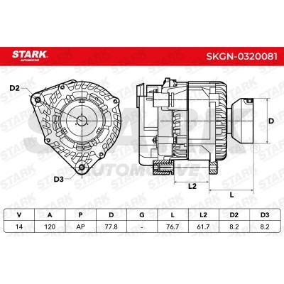 Alternator Stark SKGN-0320081 SKGN-0320081 - photo 7