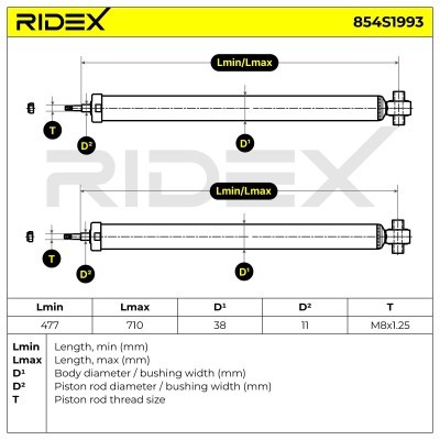 Shock Absorber RIDEX 854S1993 854S1993 - photo 9