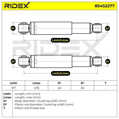 Shock Absorber RIDEX 854S2277 854S2277 - photo 4