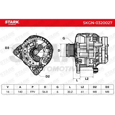 Alternator Stark SKGN-0320027 SKGN-0320027 - photo 7
