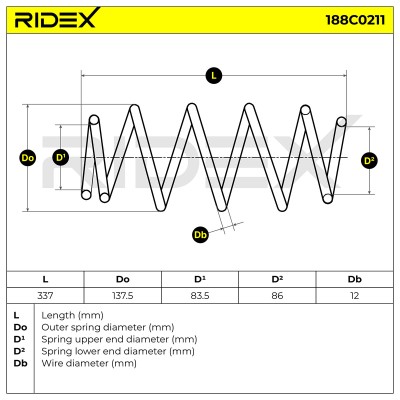 Suspension Spring RIDEX 188C0211 188C0211 - photo 6