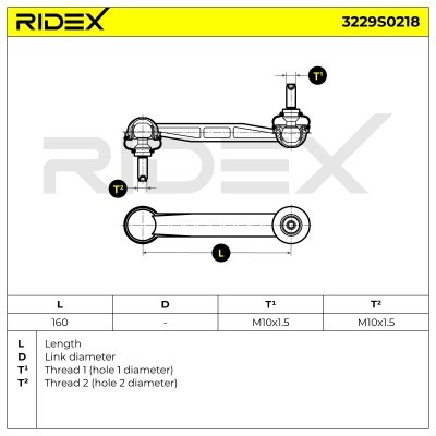 Stabilizer Link RIDEX 3229S0218 3229S0218 - photo 3