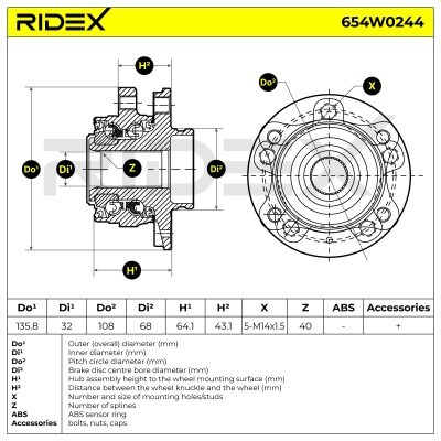 Wheel Bearing RIDEX 654W0244 654W0244 - photo 7