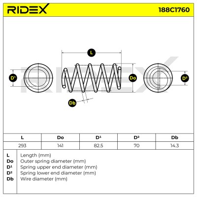 Suspension Spring RIDEX 188C1760 188C1760 - photo 4