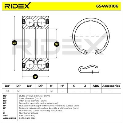 Wheel Bearing RIDEX 654W0106 654W0106 - photo 6