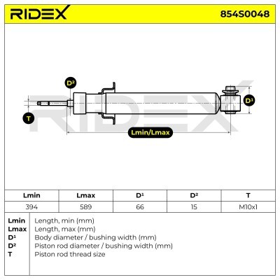 Shock Absorber RIDEX 854S0048 854S0048 - photo 3