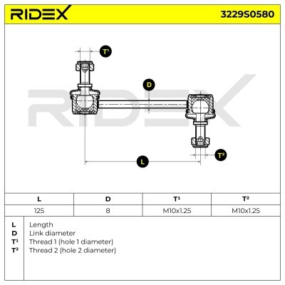 Stabilizer Link RIDEX 3229S0580 3229S0580 - photo 6