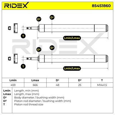 Shock Absorber RIDEX 854S1860 854S1860 - photo 5
