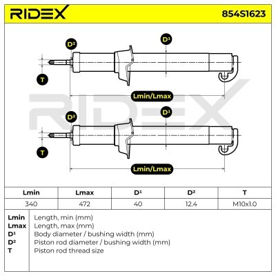 Shock Absorber RIDEX 854S1623 854S1623 - photo 4