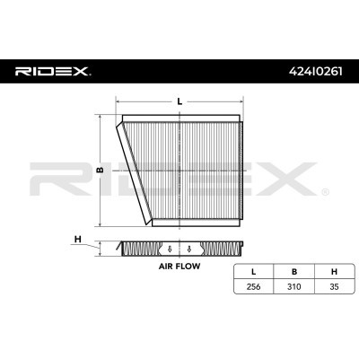 Cabin Air Filter RIDEX 424I0261 424I0261 - photo 3