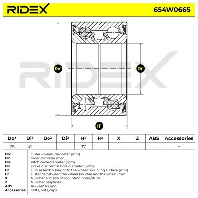 Wheel Bearing RIDEX 654W0665 654W0665 - photo 5