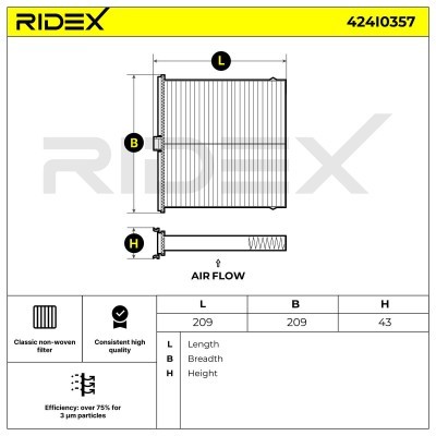 Cabin Air Filter RIDEX 424I0357 424I0357 - photo 5