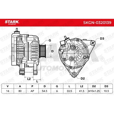 Alternator Stark SKGN-0320139 SKGN-0320139 - photo 8