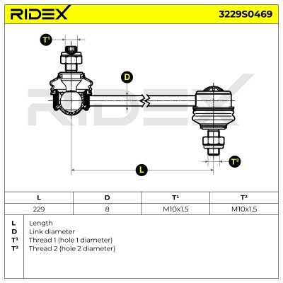 Stabilizer Link RIDEX 3229S0469 3229S0469 - photo 5