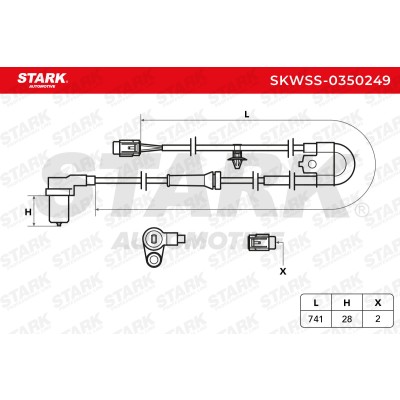 ABS Sensor Stark SKWSS-0350249 SKWSS-0350249 - photo 5