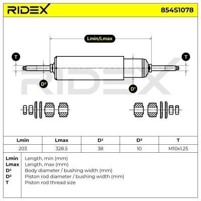Shock Absorber RIDEX 854S1078 854S1078 - photo 5