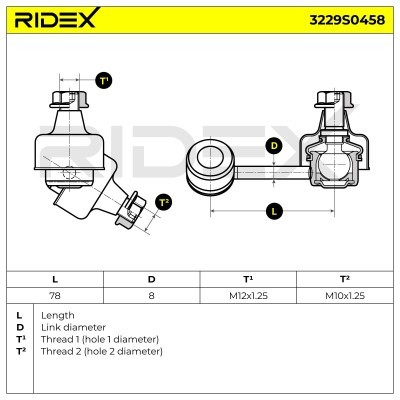 Stabilizer Link RIDEX 3229S0458 3229S0458 - photo 6