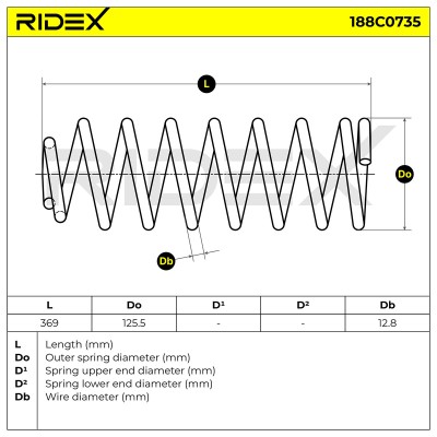 Suspension Spring RIDEX 188C0735 188C0735 - photo 5